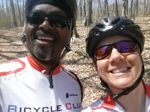 John and I enjoying a beautiful morning in the woods.