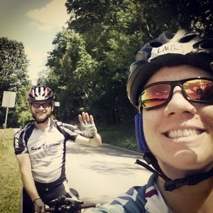 Chris and I keeping our cadence high and spirits higher